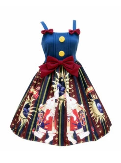 Circus Rabbit Series JSK Bowknot Retro Sweet Lolita Sling Dress -MIMY Lolita Shop 2 500x672 324
