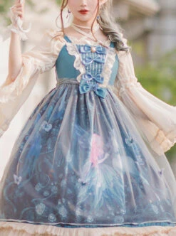 Moonlit Forest Series JSK Blue Chiffon Sweet Lolita Sling Dress 16 Moonlit Forest Series JSK Blue Chiffon Sweet Lolita Sling Dress -MIMY Lolita Shop 2 500x672 344