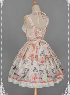 Apricot Criss Cross Halter Dress Cat Print -MIMY Lolita Shop 2 500x672 347