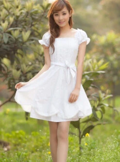 Square-neck Cute Sweet Lolita Short Sleeve Dress -MIMY Lolita Shop 2 500x672 362
