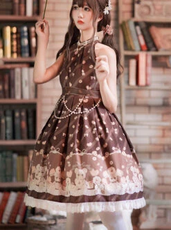 The Cookie Festival Series Little Bear Sweet Lolita Sleeveless Dress -MIMY Lolita Shop 2 500x672 375