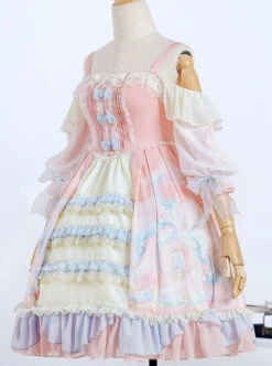 The Dreamland Series OP Pink Sweet Lolita Raglan Sleeve Dress -MIMY Lolita Shop 2 500x672 376