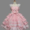 Sleeveless Bind Straps Lace Cute Sweet Lolita Dress