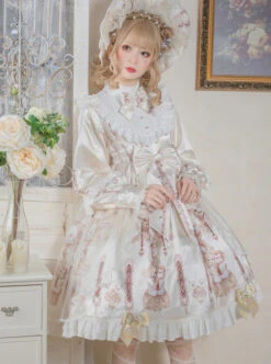 Finch And Cream Flower Series OP Sweet Lolita Long Sleeve Dress -MIMY Lolita Shop 2 500x672 411