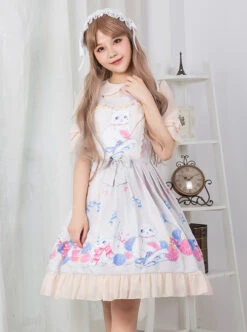 Cat And Wool Ball Series Sweet Lolita Sling Dress -MIMY Lolita Shop 2 500x672 412