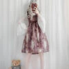 Daily Fawn Pattern Sweet Lolita Fly Sleeves Dress -MIMY Lolita Shop 2 500x672 419