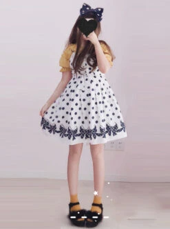 Wave Point Bowknot Sweet Lolita Sling Dress -MIMY Lolita Shop 2 500x672 440