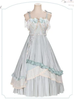 The Miss Of Cloud Trees Series JSK Light Blue Classic Lolita Sling Dress -MIMY Lolita Shop 2 500x672 471