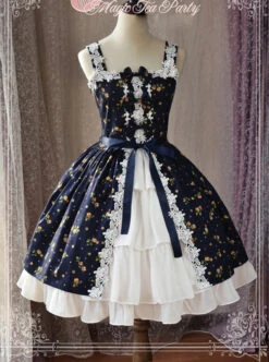 Magic Tea Party Owls And Rabbits Series Classic Lolita Sling Dress -MIMY Lolita Shop 2 500x672 493