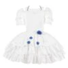 White Jacquard Lace Puff Sleeve Blue Rose Decoration Sexy Gothic Lolita Short Sleeve Dress -MIMY Lolita Shop 2 500x672 50