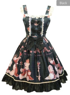 Coronation Bear Series JSK Chiffon Classic Lolita Sling Dress Version 2 -MIMY Lolita Shop 2 500x672 504