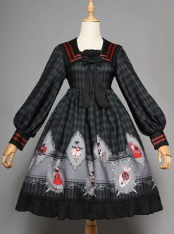 Ten Little Indians Series OP Gothic Lolita Long Sleeve Dress -MIMY Lolita Shop 2 500x672 54