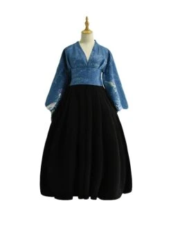 Japanese Style Pure Color Sexy Deep V Print Wide Sleeved Classic Lolita Long-Sleeved Dress -MIMY Lolita Shop 2 500x672 596
