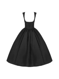 Night Traveller Series Black Breast Support Elegant Big Hemline Noble Simple Classic Lolita Sleeveless Long Dress -MIMY Lolita Shop 2 500x672 597