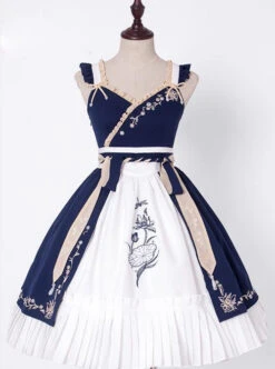 Pear Flowers And Lotus Flowers Series Chinese Style Qi Lolita Sling Dress -MIMY Lolita Shop 2 500x672 626