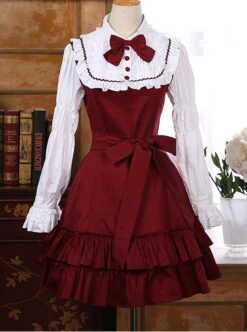 Classic Cotton Long Sleeves Ruffle Lolita Dress -MIMY Lolita Shop 2 500x672 639