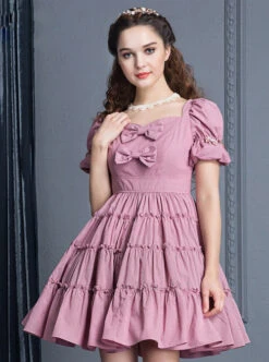 Retro Short Sleeves High Waist Classic Lolita Dress -MIMY Lolita Shop 2 500x672 640