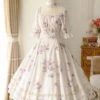 Sen Department Fresh Small Square Neck Rose Pattern Print White Bubble Short Sleeve Slim Fit Classic Lolita Dress 1 Sen Department Fresh Small Square Neck Rose Pattern Print White Bubble Short Sleeve Slim Fit Classic Lolita Dress -MIMY Lolita Shop 2 500x672 680
