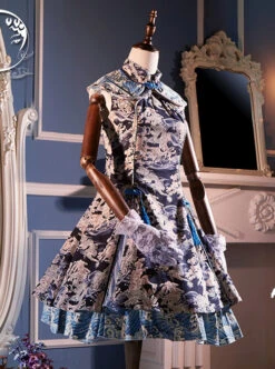 White Dragon Series Chinese Style Qi Lolita Sleeveless Dress -MIMY Lolita Shop 2 500x672 687