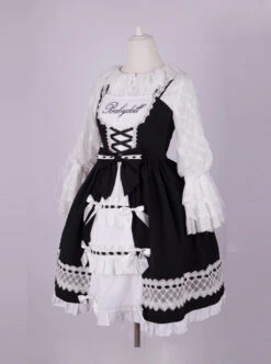 Cute Bowknot Pure Color Classic Lolita Sling Dress -MIMY Lolita Shop 2 500x672 689