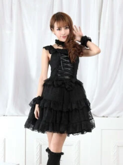 Red And Black Lace Gothic Lolita Sleeveless Dress -MIMY Lolita Shop 2 500x672 69