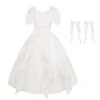 Fairy Summer White Mesh Yarn Flower Wedding Classic Lolita Puff Sleeves Bowknot Doll Collar Dress -MIMY Lolita Shop 2 500x672 702
