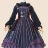 Slaughter Series JSK Stripe Printing Punk Lolita Sling Dress -MIMY Lolita Shop 2 500x672 725