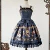 Dark Blue Mechanical Doll Bow Belt Dress -MIMY Lolita Shop 2 500x672 729