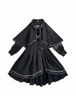 Loyal Chariot Series Military Style Handsome Detachable Brooch Irregular Hem Design Punk Lolita Long-Sleeved Dress Set 12 Loyal Chariot Series Military Style Handsome Detachable Brooch Irregular Hem Design Punk Lolita Long-Sleeved Dress Set -MIMY Lolita Shop 2 500x672 747