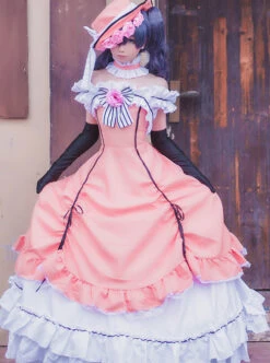 Black Butler Ciel Phantomhive Cosplay Costume Lolita Pink Dress -MIMY Lolita Shop 2 500x672 782