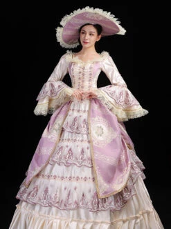 Pink And Light Champagne Retro Elegant Palace Style Lolita Prom Dress -MIMY Lolita Shop 2 500x672 811