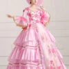 Palace Style Pink Flower Embroidery Lolita Prom Dress -MIMY Lolita Shop 2 500x672 817
