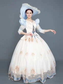 Blue Puff Sleeve Light Champagne Hem Lace Embroidery Classical Court Party Lolita Prom Dress 12 Blue Puff Sleeve Light Champagne Hem Lace Embroidery Classical Court Party Lolita Prom Dress -MIMY Lolita Shop 2 500x672 824