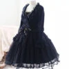 Black Bowknot Bind Straps Gothic Lolita Sling Dress 1 Black Bowknot Bind Straps Gothic Lolita Sling Dress -MIMY Lolita Shop 2 500x672 86