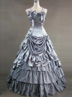 Victorian Bowknot Ruffles Gothic Lolita Prom Sling Dress -MIMY Lolita Shop 2 500x672 863