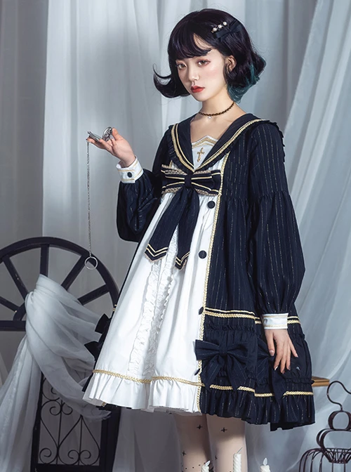 Mercury Daytime Series OP Dark Gothic Lolita Long Sleeve Dress 4 Mercury Daytime Series OP Dark Gothic Lolita Long Sleeve Dress - Image 2