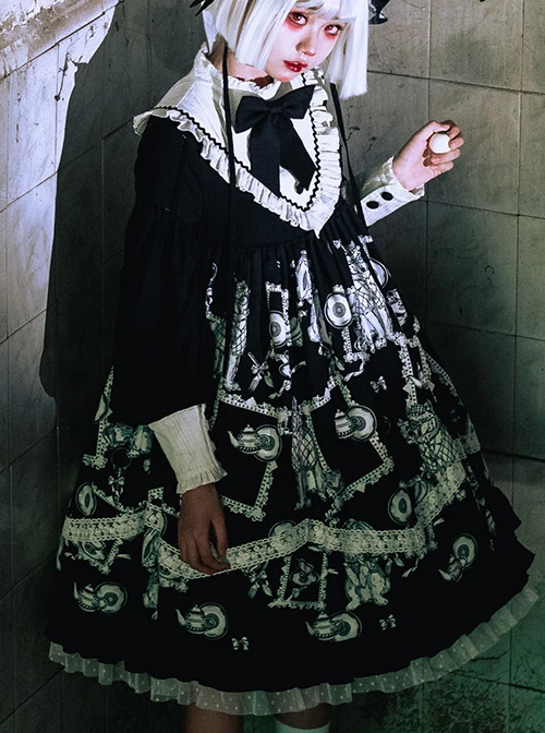 Wolf Detective Series OP Gothic Lolita Long Sleeve Dress 4 Wolf Detective Series OP Gothic Lolita Long Sleeve Dress - Image 2