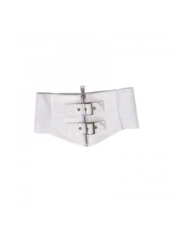 Letters And Poems Gunpowder Series White Pleated Lace Jacquard Drawstring Red Rose Embellishment PU Personalized Girdle Gothic Lolita Dress Set -MIMY Lolita Shop 3 500x672 124