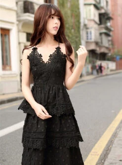 Cotton Backless Sexy Gothic Lolita Sling Dress -MIMY Lolita Shop 3 500x672 129