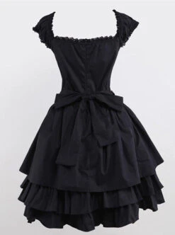 Pure Cotton Black And Lace Gothic Lolita Sleeveless Dress -MIMY Lolita Shop 3 500x672 147