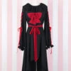 Black Bind Strap Bowknot Gothic Lolita Long Sleeve Dress -MIMY Lolita Shop 3 500x672 176