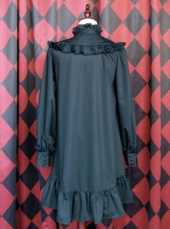 Ruffles Long Sleeves Stand Collar Gothic Lolita Dress -MIMY Lolita Shop 3 500x672 179