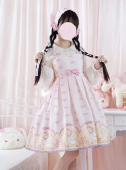 Pink Lovely Sleeveless Bowknot Sweet Lolita Dress -MIMY Lolita Shop 3 500x672 211