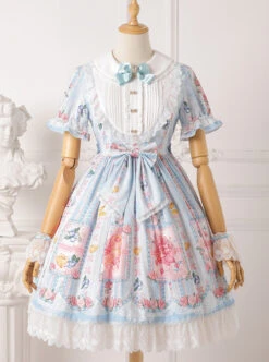 Blueberry Berry Series OP Printing Sweet Lolita Short Sleeve Dress -MIMY Lolita Shop 3 500x672 228