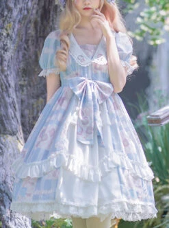 Summer Frost Wind Series OP Sweet Lolita Short Sleeve Dress -MIMY Lolita Shop 3 500x672 237