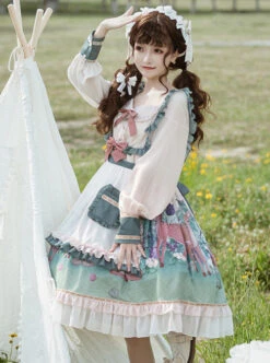 The Small Fawn Series OP Printing Sweet Lolita Long Sleeve Dress -MIMY Lolita Shop 3 500x672 243