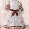 Fairy Tale Dessert Chefs Series Cute Bears Printing Sweet Lolita Off Shoulder Dress