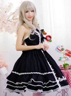 Black Sweet Lolita Hanging Neck Dress -MIMY Lolita Shop 3 500x672 251