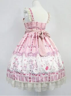 Empire Waist Ruffled Lace Trimmed Straps Dress -MIMY Lolita Shop 3 500x672 274