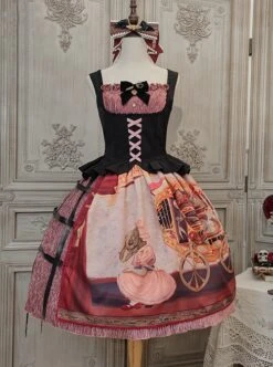 Gothic Strange Circus Skeleton Pattern Print Trim Tight Velvet Vest Pleated Hem Cross Straps Belt Lolita Dress 31 Gothic Strange Circus Skeleton Pattern Print Trim Tight Velvet Vest Pleated Hem Cross Straps Belt Lolita Dress -MIMY Lolita Shop 3 500x672 29